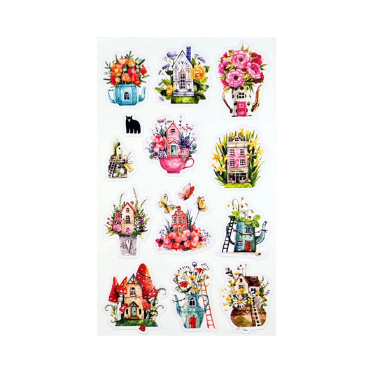 House of Flowers - Four Bears Sticker Club