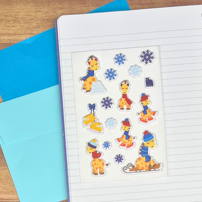 Puffy Winter Giraffe