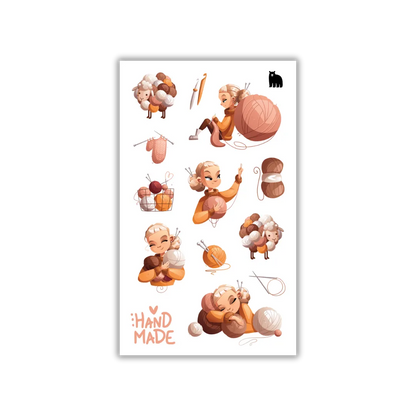 Handmade Knits - Four Bears Sticker Club