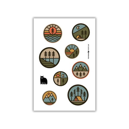 Puffy Camp Badges - Four Bears Sticker Club