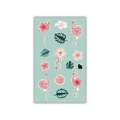 Floral Flamingos