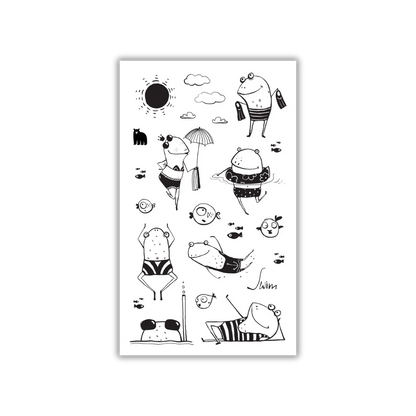 Beach Bod Frogs - Four Bears Sticker Club