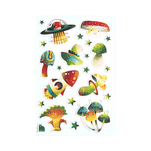 Space Mushrooms - Four Bears Sticker Club