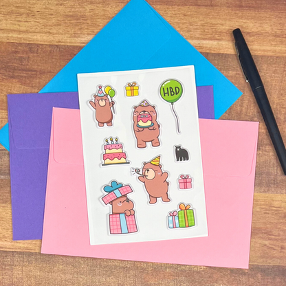 Puffy Birthday Bears