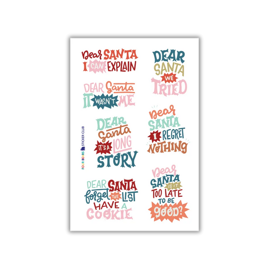 Dear Santa - Four Bears Sticker Club