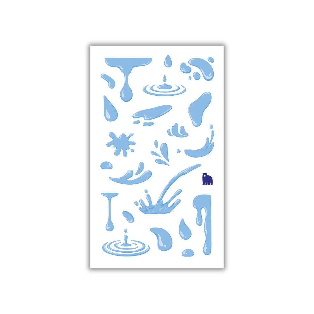 Water Droplets - Four Bears Sticker Club
