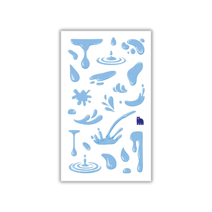 Water Droplets - Four Bears Sticker Club