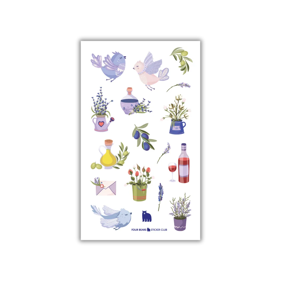 Spring in Provence - Four Bears Sticker Club