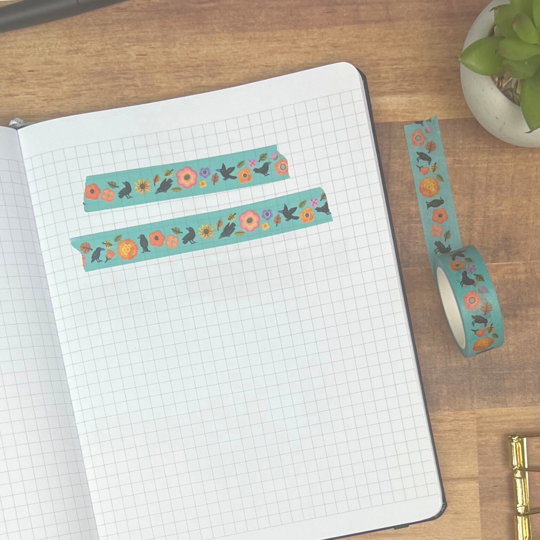 Crows In Bloom Washi Tape