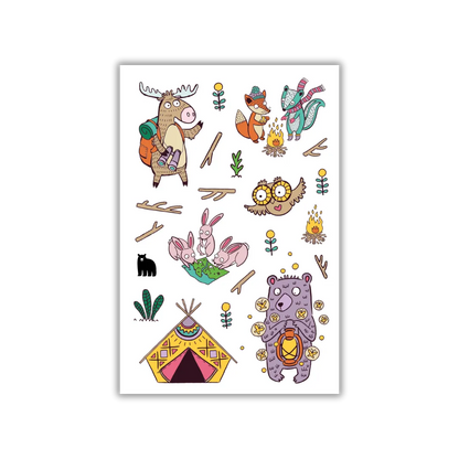 Camping Critters - Four Bears Sticker Club