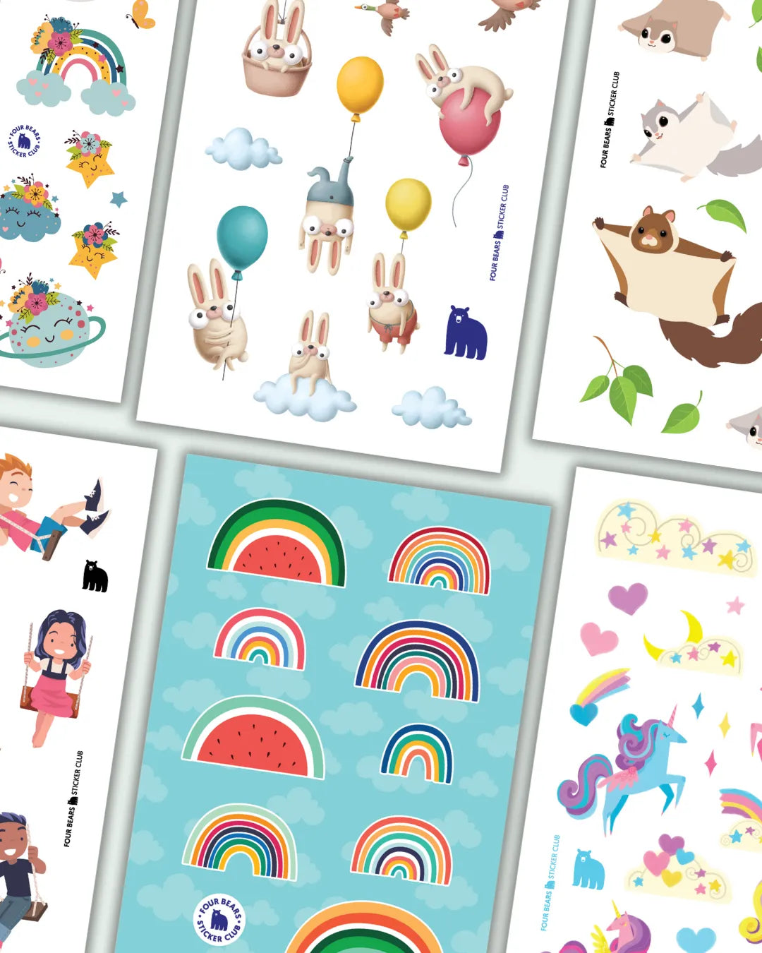 April 2024 Little Kids - Four Bears Sticker Club
