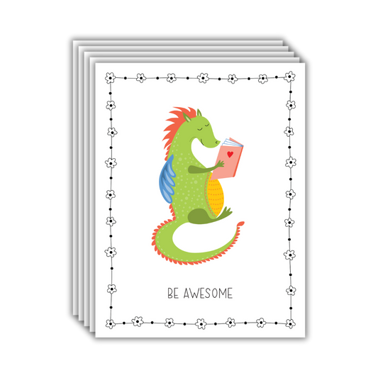 Be Awesome Dragon Postcards
