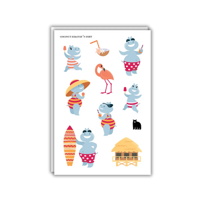 Hippo Holiday - Four Bears Sticker Club