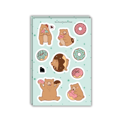 Donut Bears - Four Bears Sticker Club