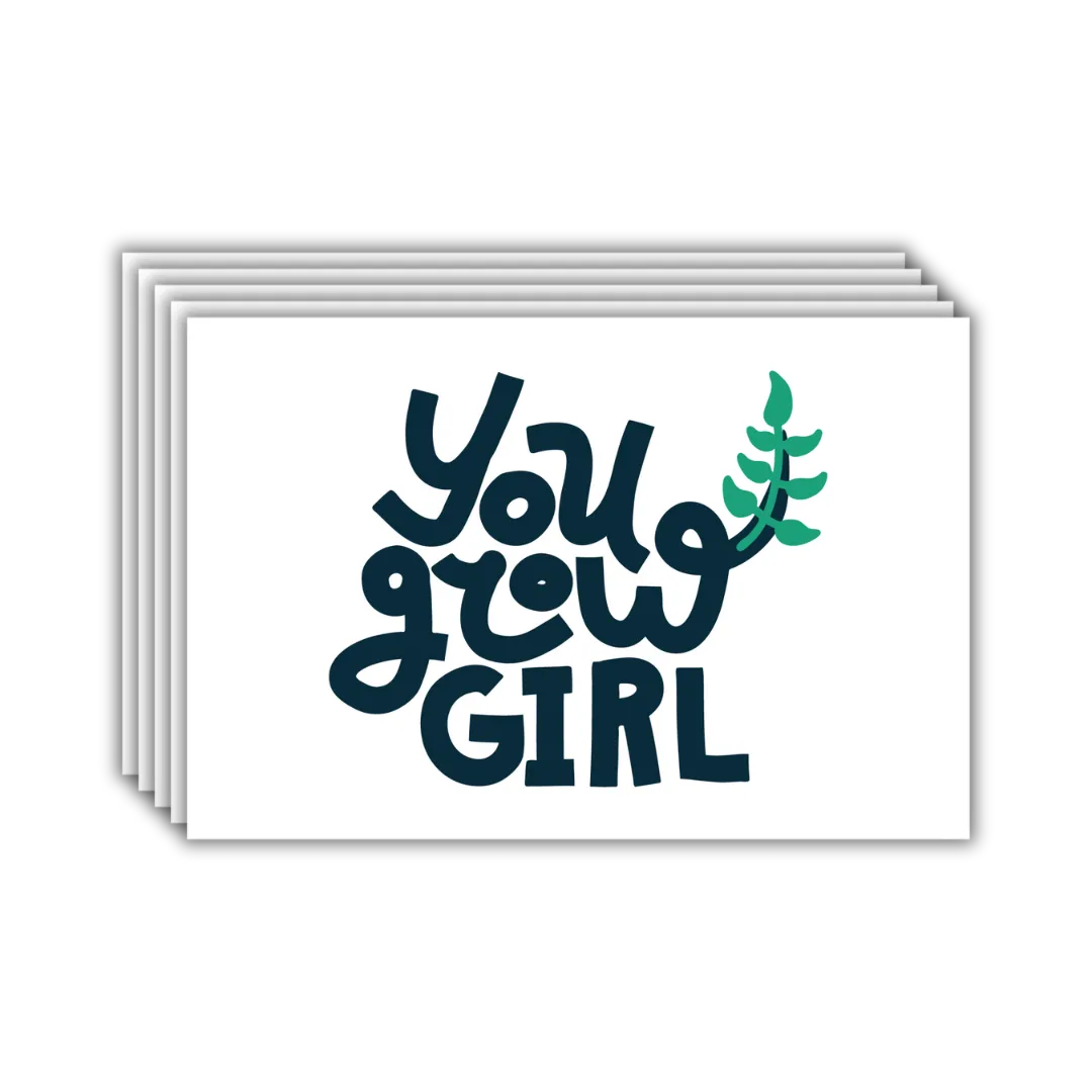 You Grow Girl Postcards - Four Bears Sticker Club