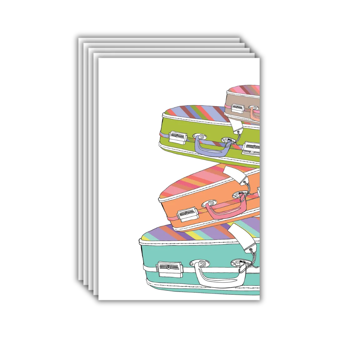 Retro Suitecase Postcards - Four Bears Sticker Club