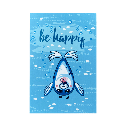 Be Happy Seal Postcards
