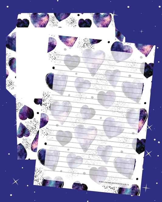 Galaxy Hearts Stationery