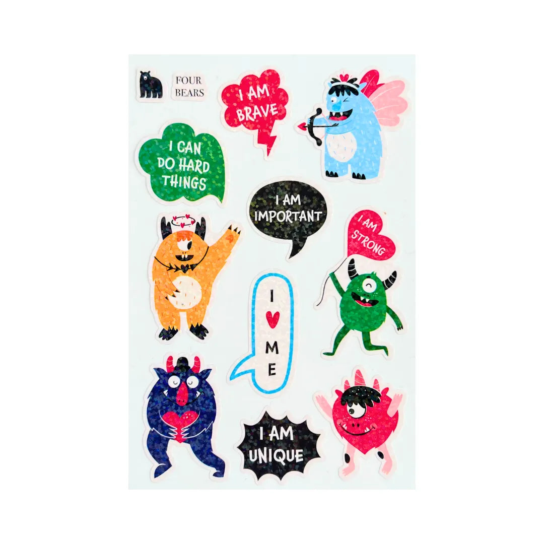 Love Monsters Four Bears Sticker Club