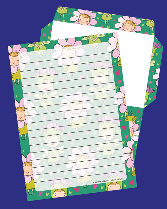 Flower Fairy Stationery - Four Bears Sticker Club