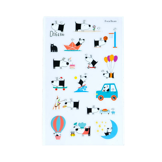 Dog and Bird - Four Bears Sticker Club