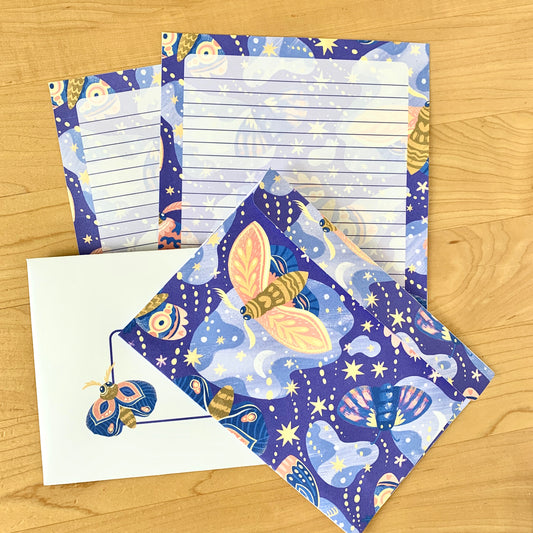 Starry Moth Stationery