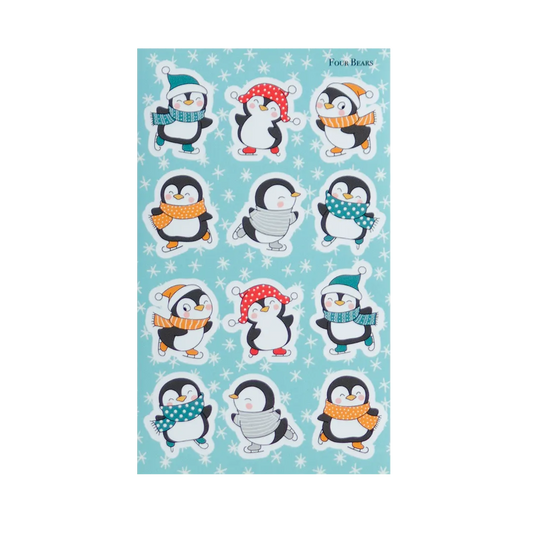 Skating Penguins - Four Bears Sticker Club