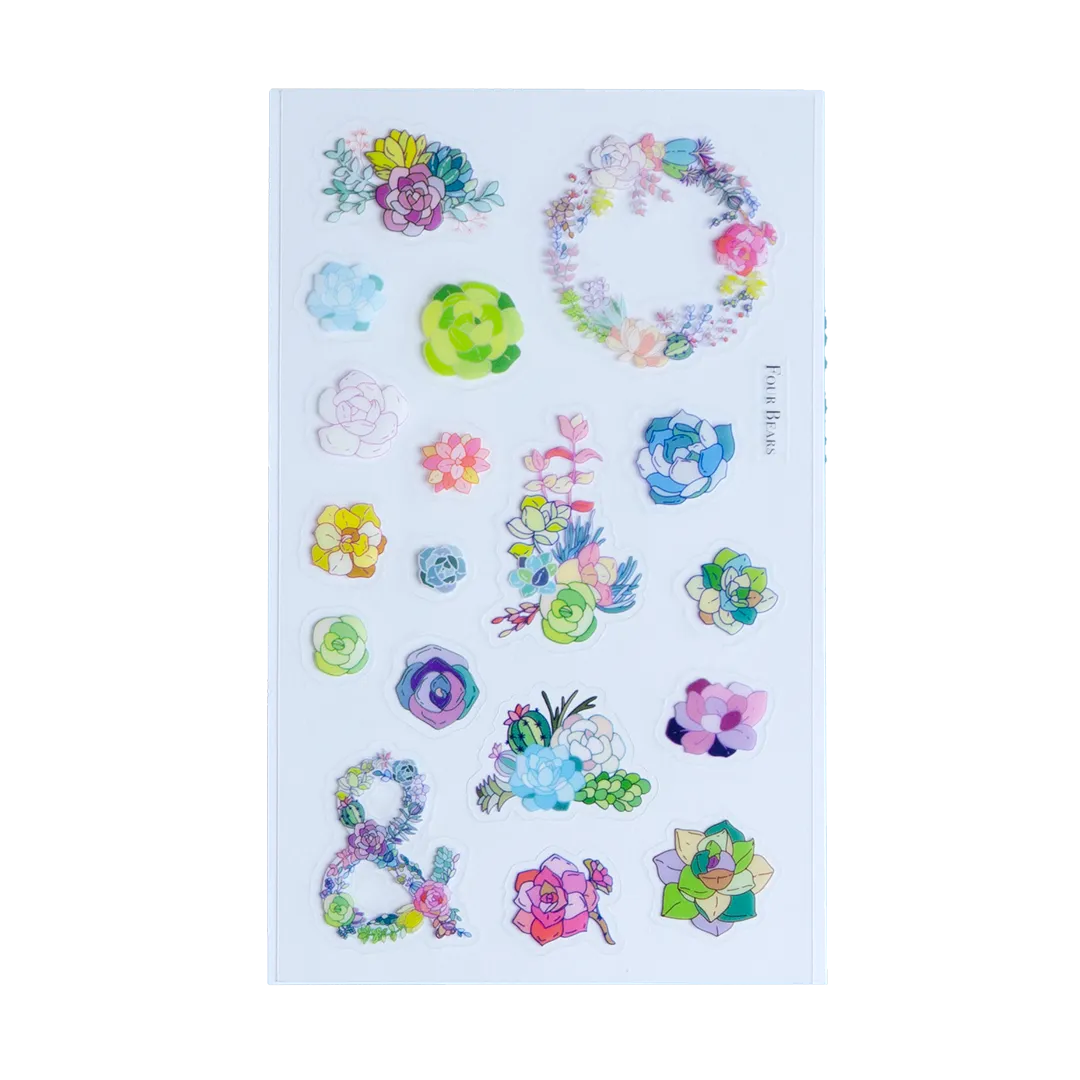 Succulent Garden - Four Bears Sticker Club