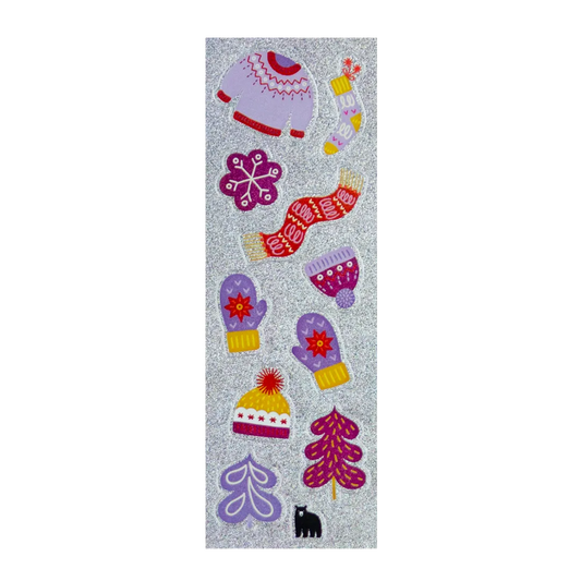Winter Warm Clothes - Four Bears Sticker Club