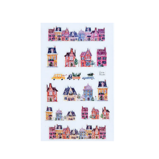 Winter Neighbourhood - Four Bears Sticker Club