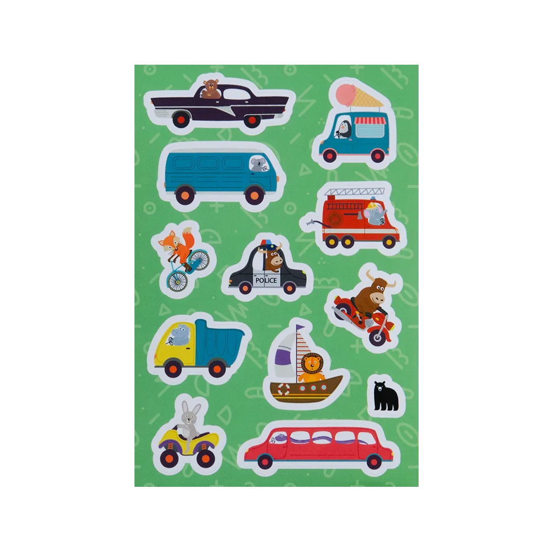 Animal Transport Four Bears Sticker Club