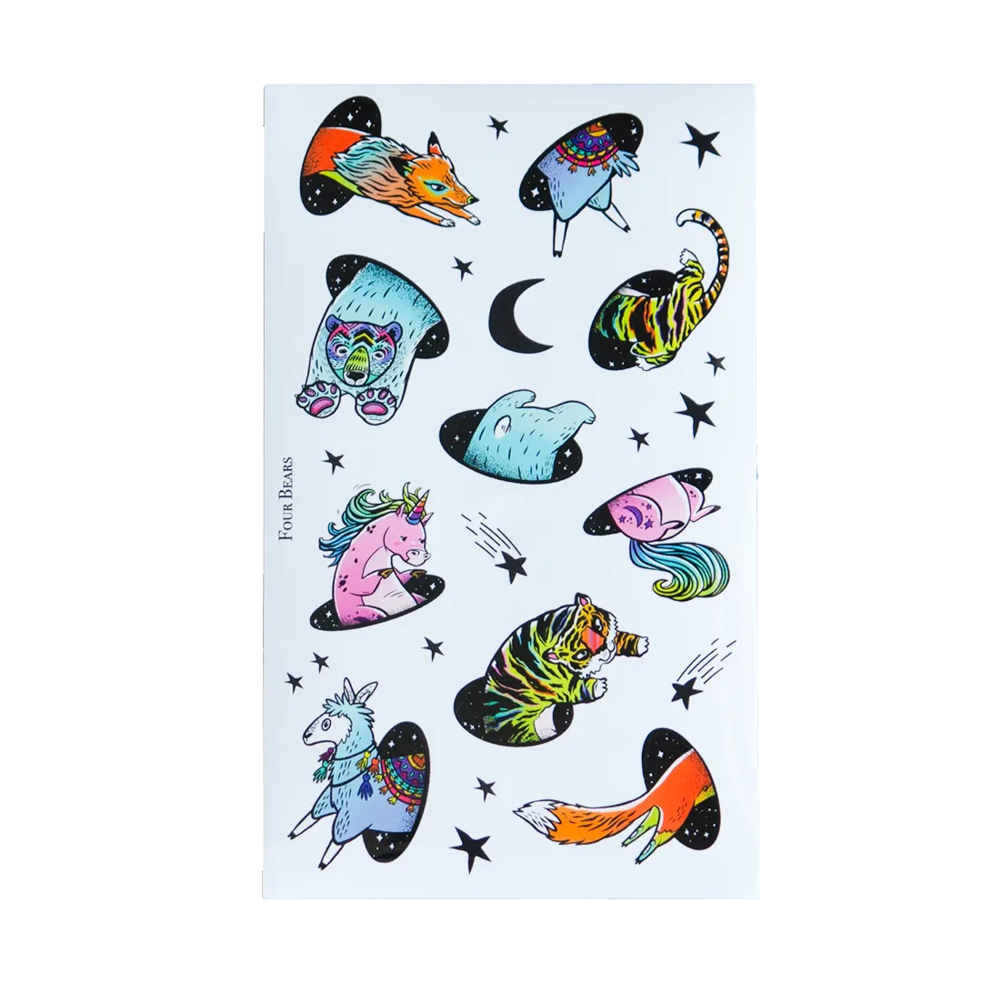 Black Hole Animals - Four Bears Sticker Club