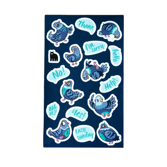 Chatty Pigeons - Four Bears Sticker Club