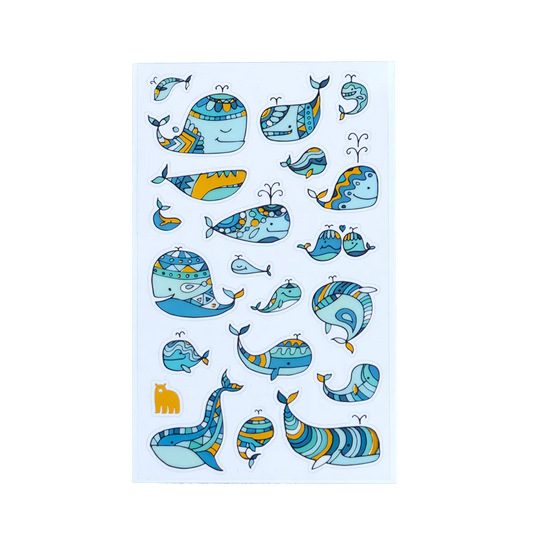 Whale Doodles - Four Bears Sticker Club
