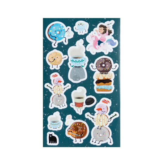 Donut Snowman - Four Bears Sticker Club