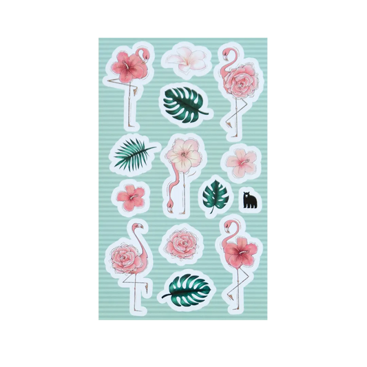 Floral Flamingos
