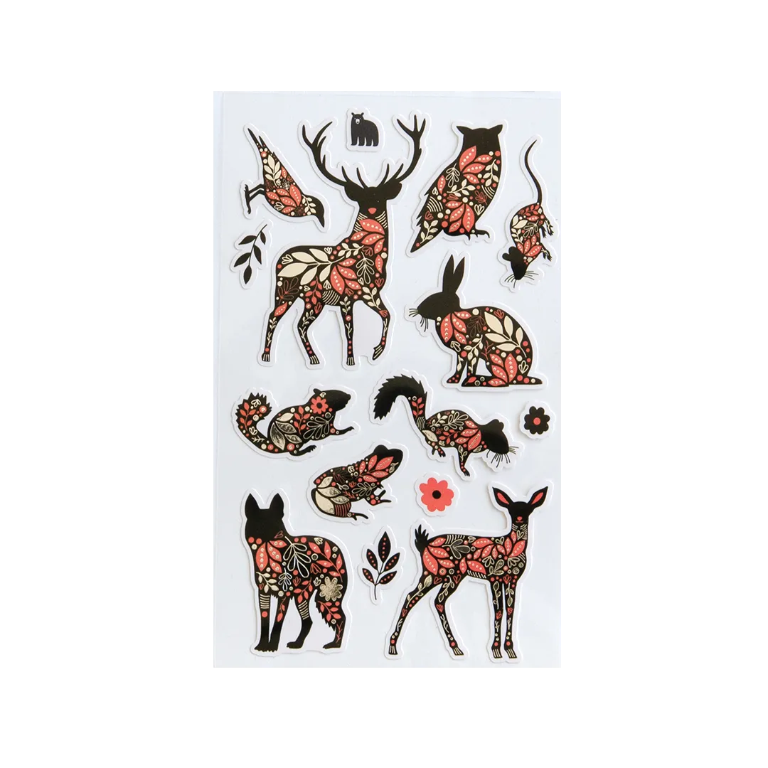 Floral Silhouettes - Four Bears Sticker Club