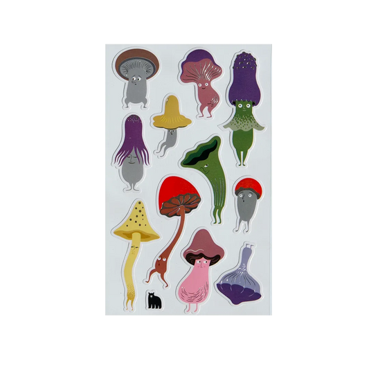Funky Mushrooms - Four Bears Sticker Club