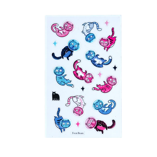 Galaxy Cats - Four Bears Sticker Club