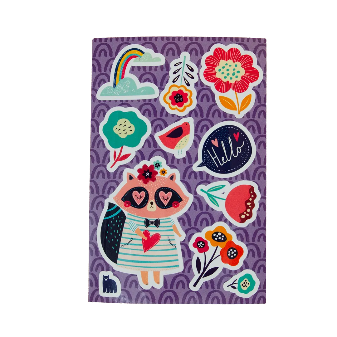 Hello Raccoon – Four Bears Sticker Club