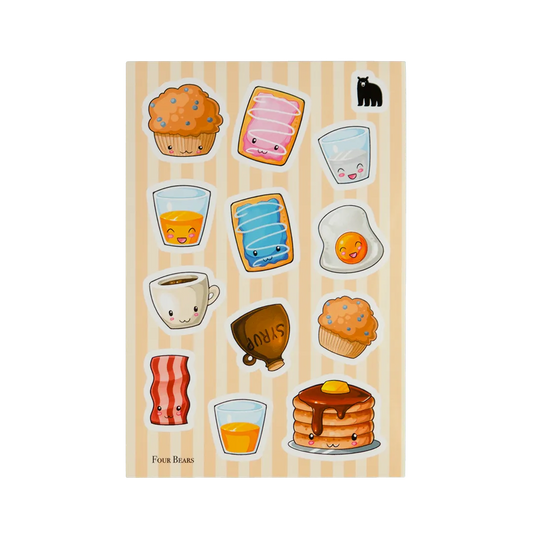 Cute Breakfast - Four Bears Sticker Club