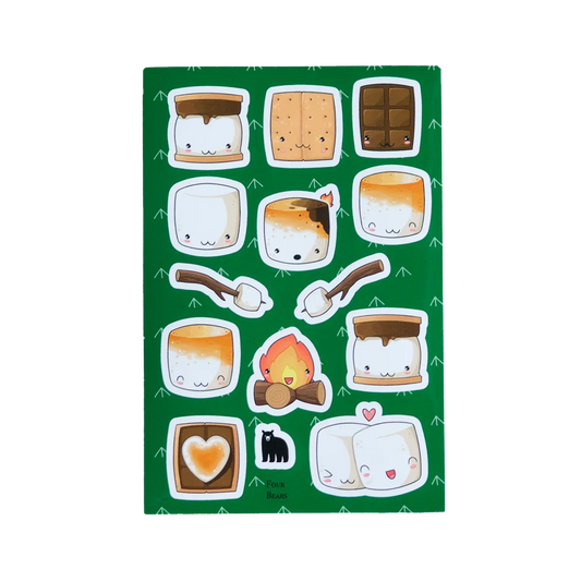 Kawaii Smores - Four Bears Sticker Club