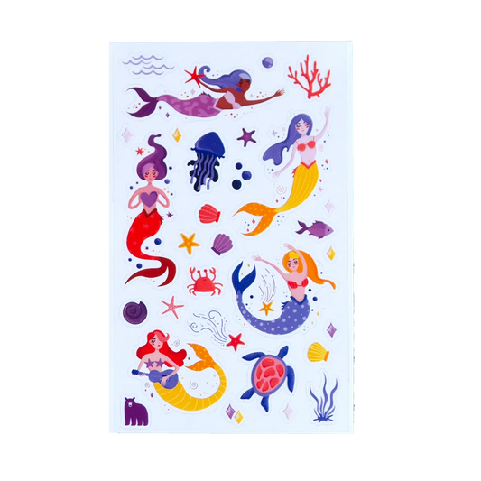 Musical Mermaids - Four Bears Sticker Club