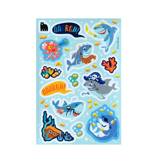 Pirate Sharks - Four Bears Sticker Club