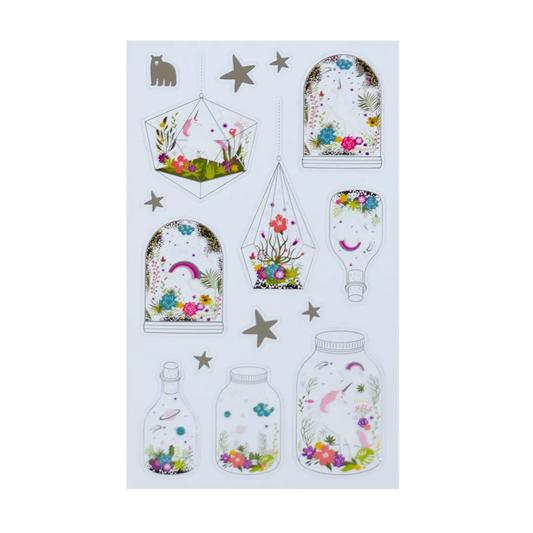 Unicorn Terrariums - Four Bears Sticker Club