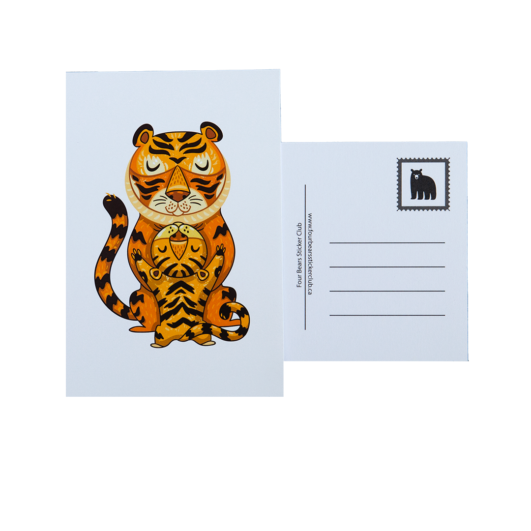 Tiger Family Postcards