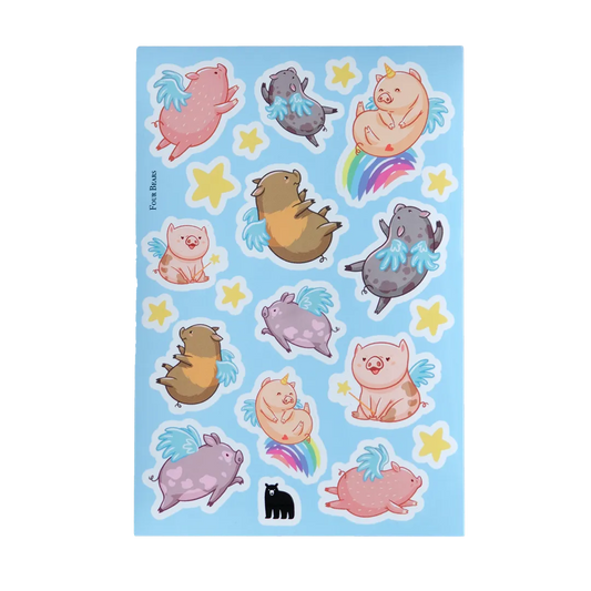 When Pigs Fly - Four Bears Sticker Club