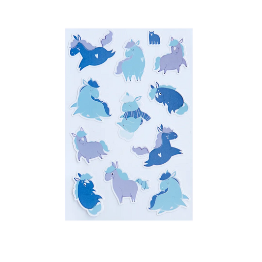 Feeling Blue Fillies - Four Bears Sticker Club