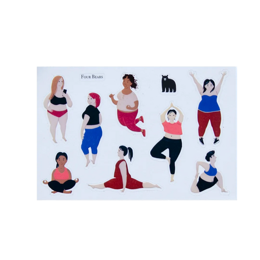 Yoga Women - Four Bears Sticker Club